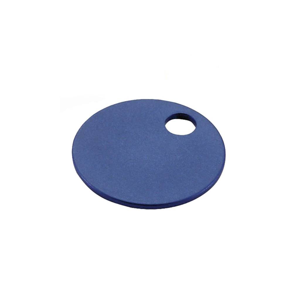 Lucky Line - 25630 - Blue - 1 1/4" Aluminum Key Tags - 100 Pack