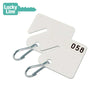 Lucky Line - 25900 - White - Square Slotted Cabinet Tags With Hook - 20/Pack