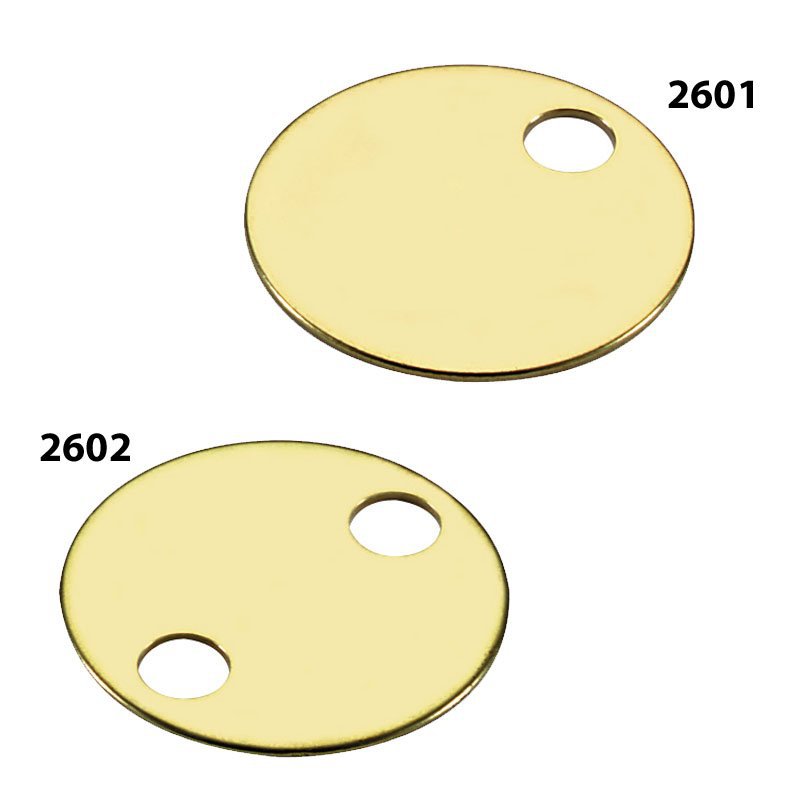 1-1/4 BRASS TAG 1 HOLE 100/BX