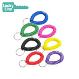 Lucky Line - 4101005 - Assorted Colors - Wrist Coil With Ring - 5 Pack