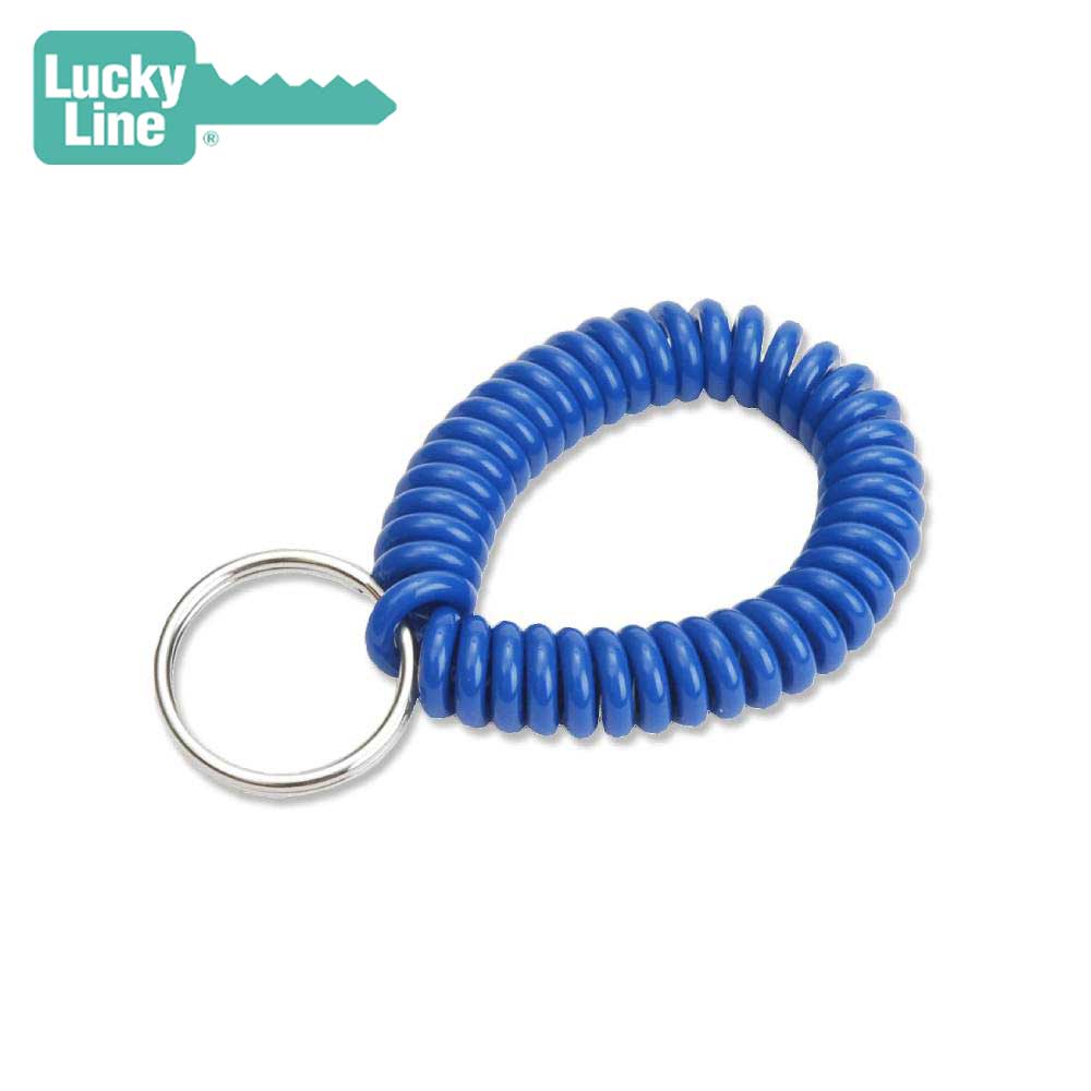 Lucky Line - 4103505 - Blue - Wrist Coil With Ring - 5 Pack