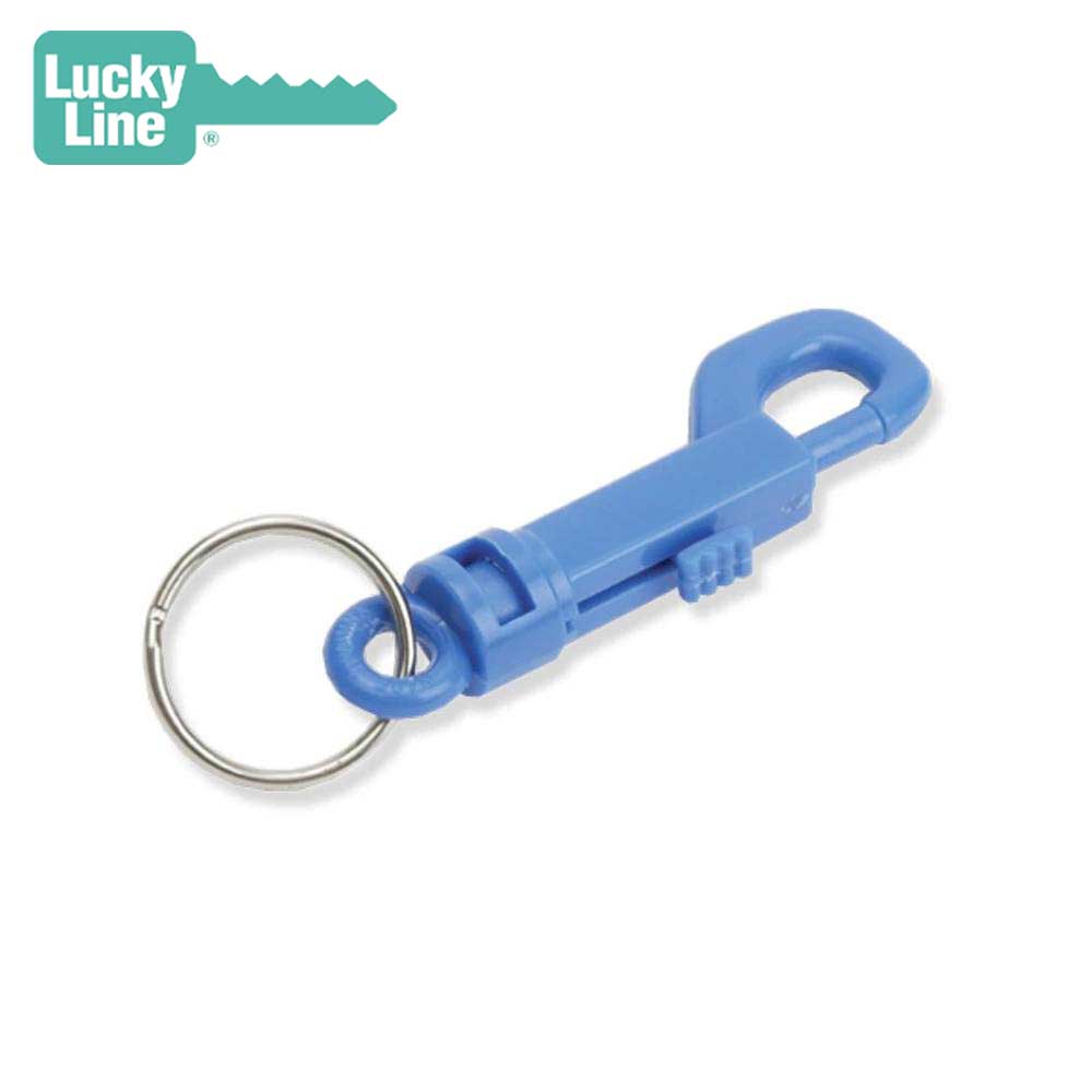 Lucky Line - 41501 - Assorted Colors - Plastic Key Clip Split Ring - 1 Pack