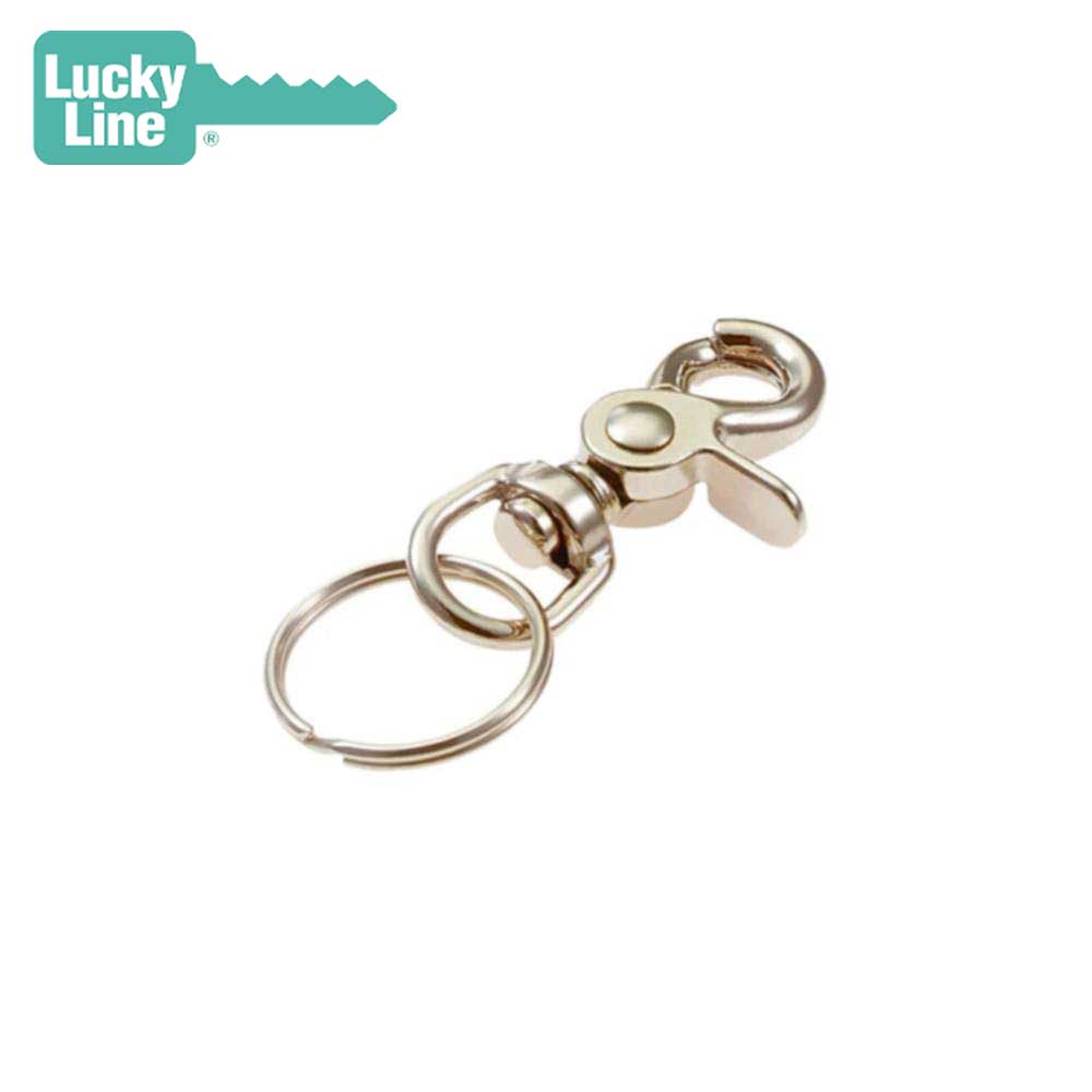 Lucky Line - 44101 -  Nickel-Plated Zinc Trigger Snap - Slip Key Ring - 1 Pack