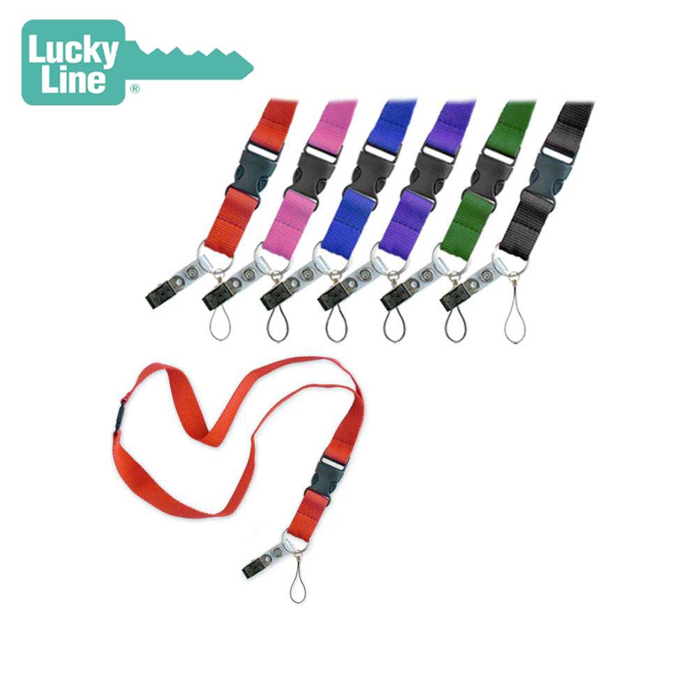 Lucky Line - 64101 - Fits around neck Flat Lanyard - Assorted - 1 Pack