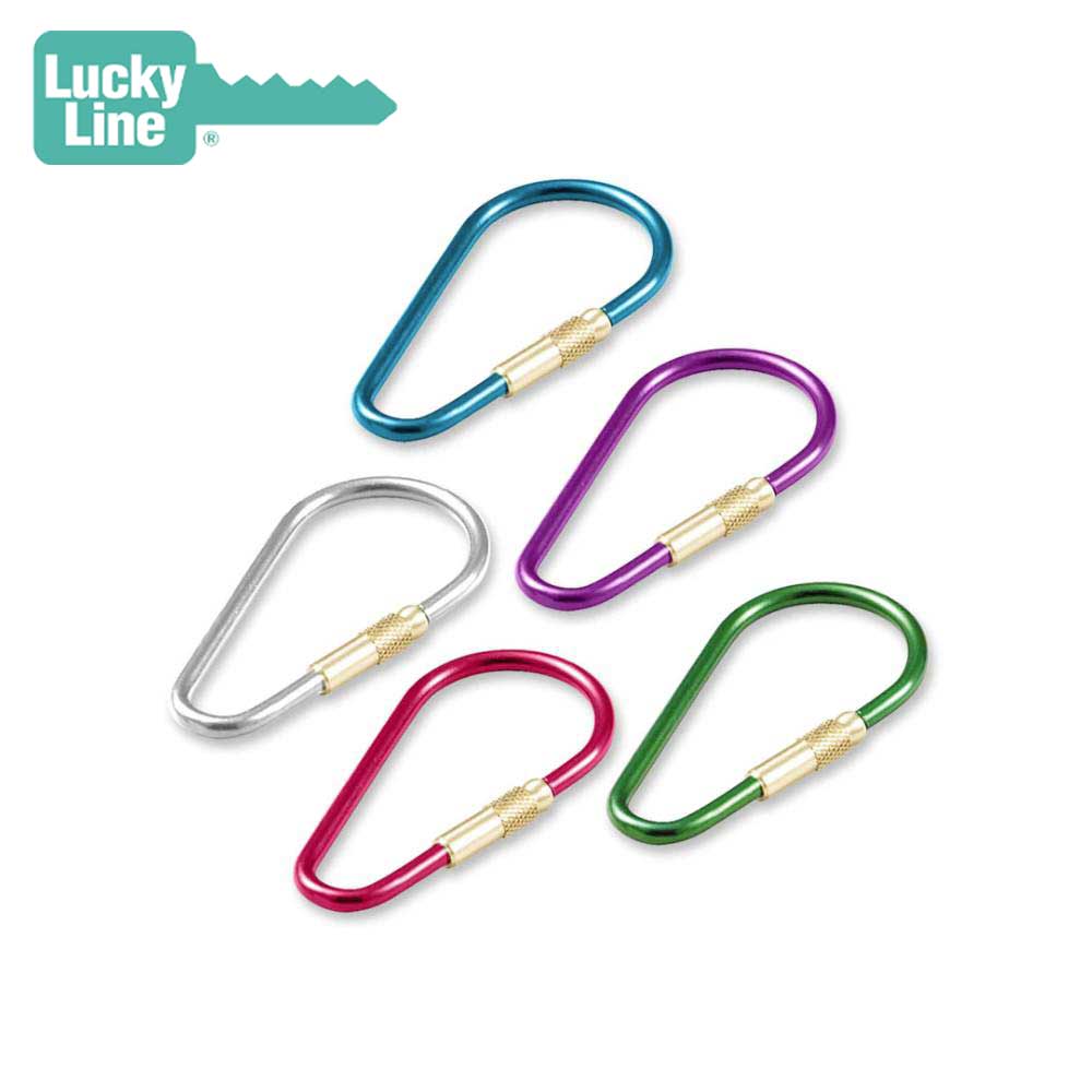 Lucky Line - 73701 - Anodized Oval Key Ring 2-3/8â€³ long - Assorted - 1 Pack