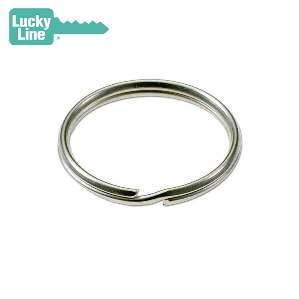 Lucky Line - 76302 - 7/8 Split Key Rings Multiple Keys Securely - Nickel-Plated Tempered Steel - 2 Pack