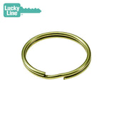 Lucky Line - 77402 - Brass-Plated Tempered Steel - 1" Split Key Rings - 2 Pack