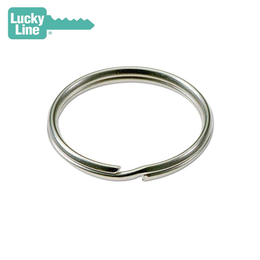 Lucky Line - 7840010 - Nickel-Plated Tempered Steel - 1 Split Key Rings - 10 Pack