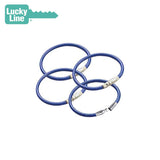 Lucky Line - 80830 - 4-1/4 Locking Corrosion-Resistant Aircraft Cable Key Ring - Blue - 25 Pack