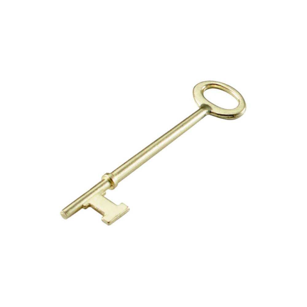 Lucky Line - 87002 - Brass Plated Zinc - Skeleton Key Flat Tip - 2 Pack