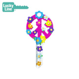 Lucky Line - B104K- Peace Sign Key Shapesâ„¢- Kwikset (KW1) - 5 Pack