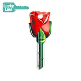 Lucky Line - B107K - Rose Flower Key Shapesâ„¢ - Kwikset (KW1) - 5 Pack