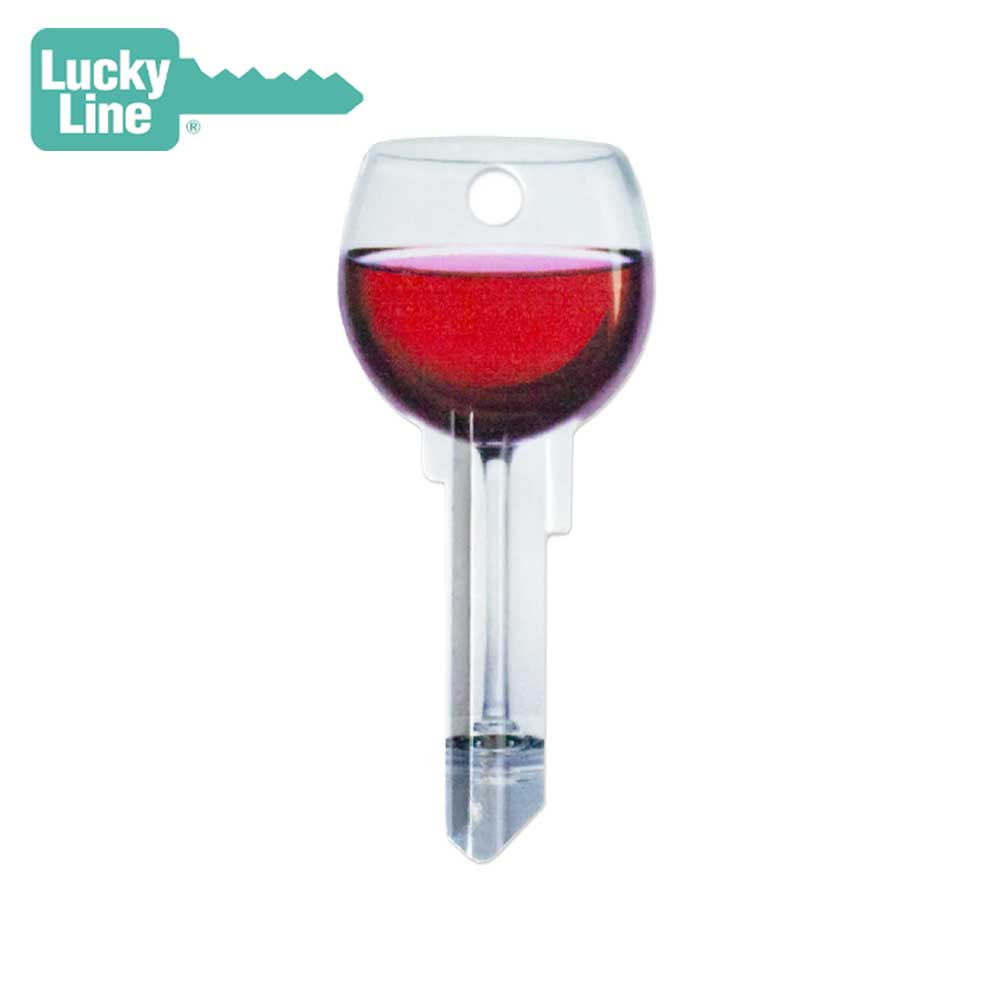 Lucky Line - B108S - Red Wine Key Shapesâ„¢ - Schlage (SC1) - 5 Pack