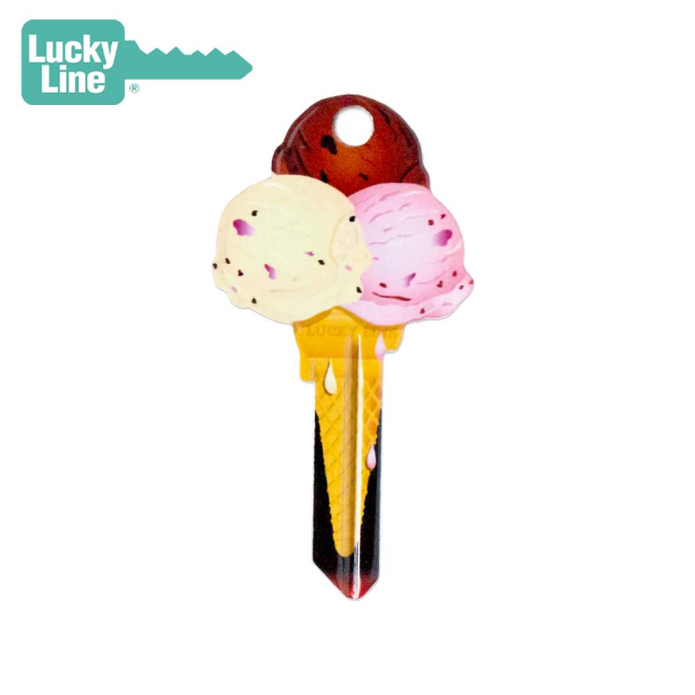 Lucky Line - B111K - Ice Cream Key Shapesâ„¢ - Kwikset (KW1) - 5 Pack