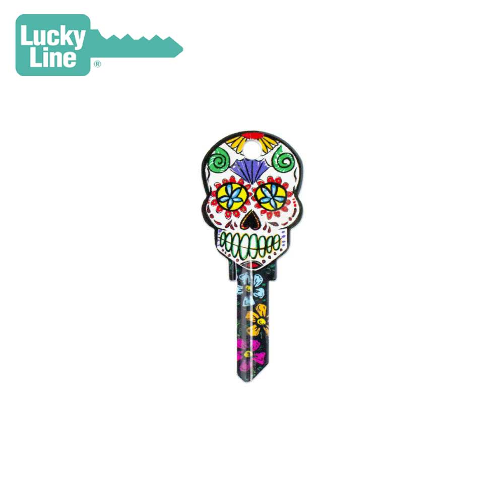 Lucky Line - B136K - Sugar Skull Key Shapesâ„¢ -  Kwikset (KW1) - 5 Pack