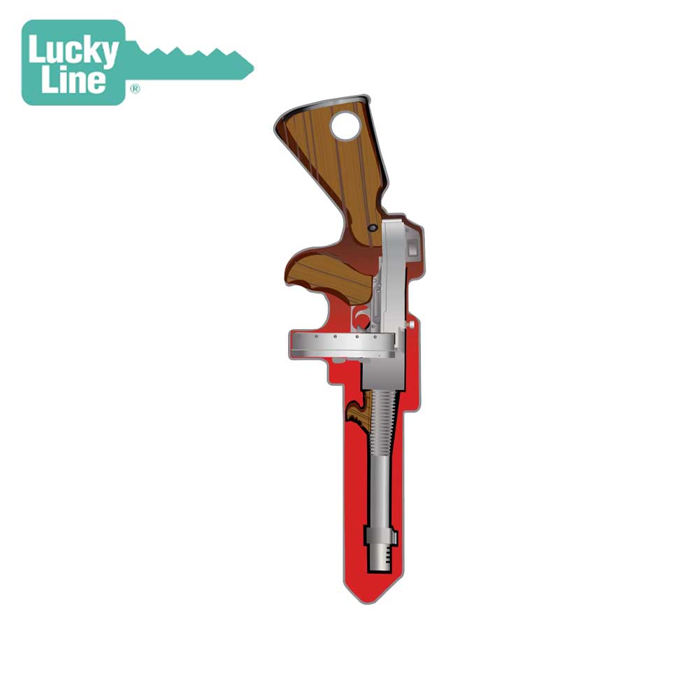 Lucky Line - B139K - Machine Gun Key Shapesâ„¢ - Kwikset (KW1) - 5 Pack