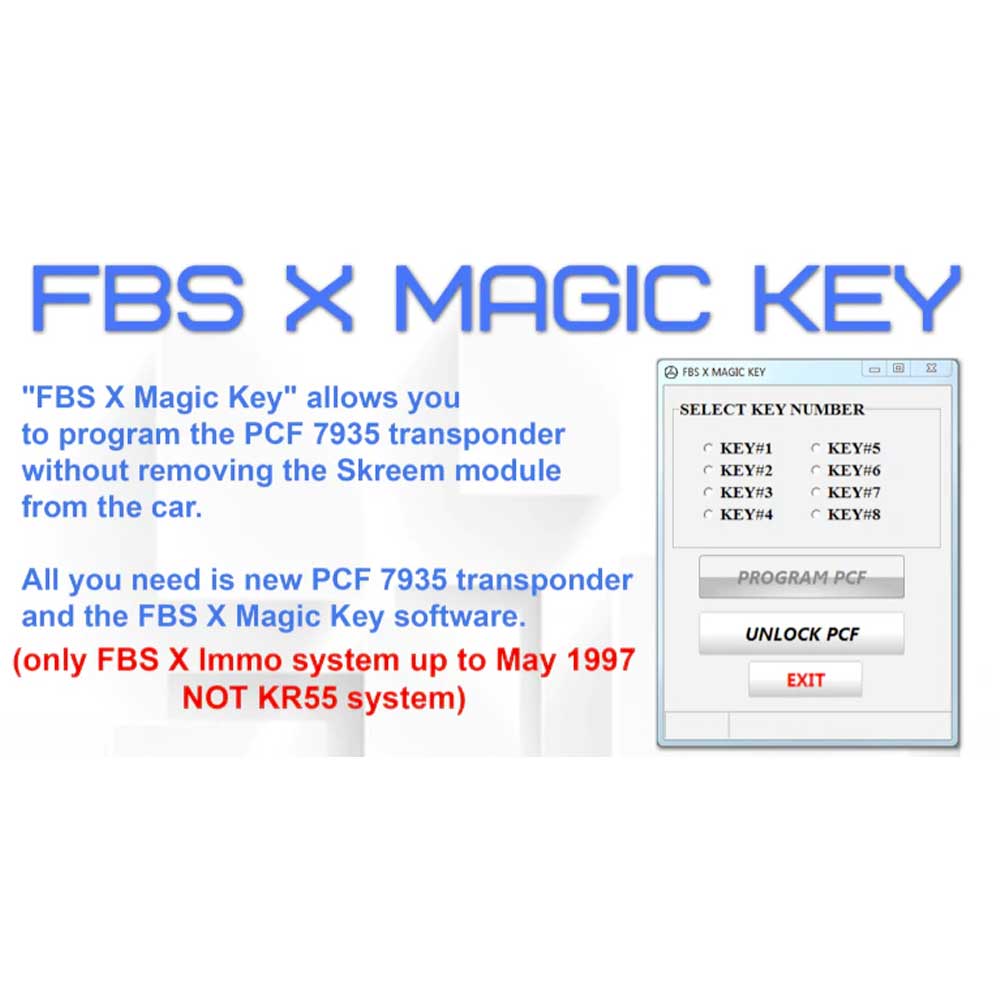 MBE FBS X Magic Key for PCF 7935 Programming Software