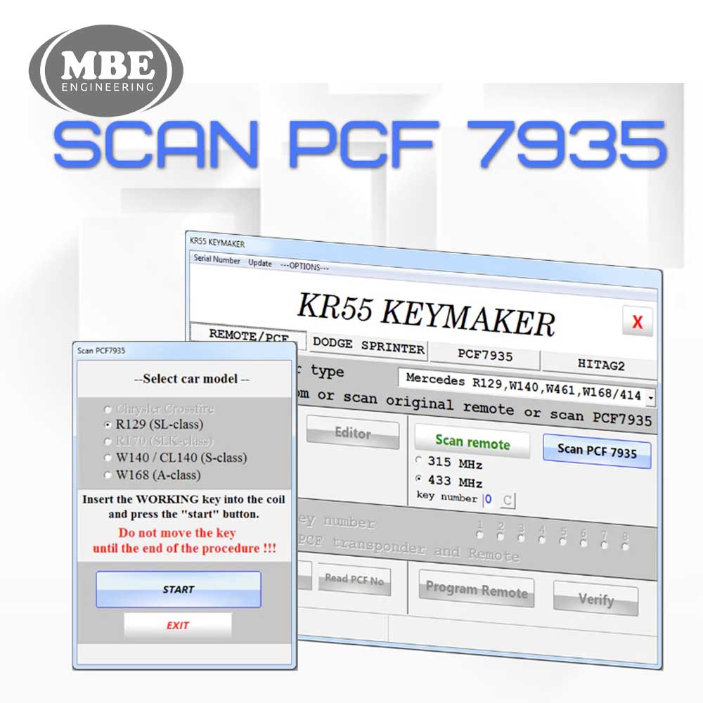 MBE Scan PCF 7935 license Programming Software