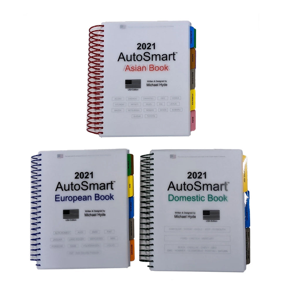 2021 AutoSmart 3 Book Set - Asian, European &amp; Domestic Book Set - by Michael Hyde