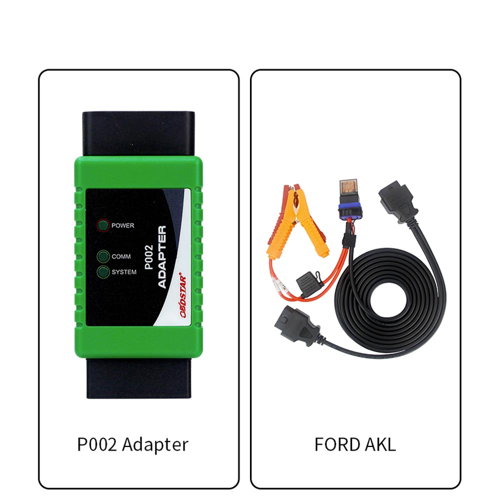 OBDSTAR P002 Full Set Adapter Kit for TOYOTA 8A & Ford All Keys Lost Programming