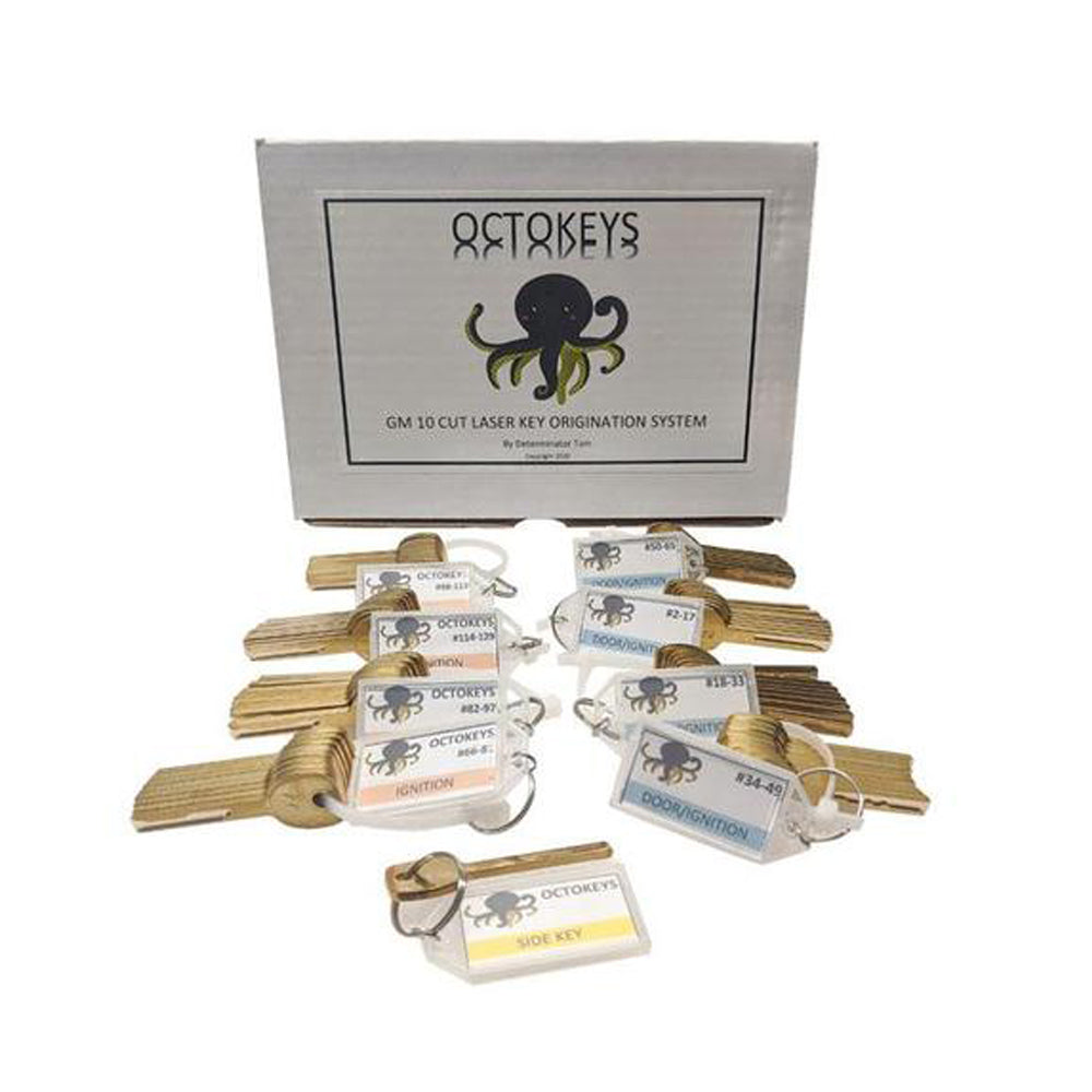 OCTOKEYS GM 10 Cuts Laser Key Origination System - Try-Out Set of 64 Keys