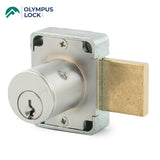 OLYMPUS LOCK  - 100DR - Cabinet Door Deadbolt Lock - N Series National - 26D - Satin Chrome - KA 915 - Grade 1