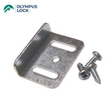 OLYMPUS LOCK  - 12-2 -1/4" Large Heavy Duty Angle Strike - 26D - Satin Chrome