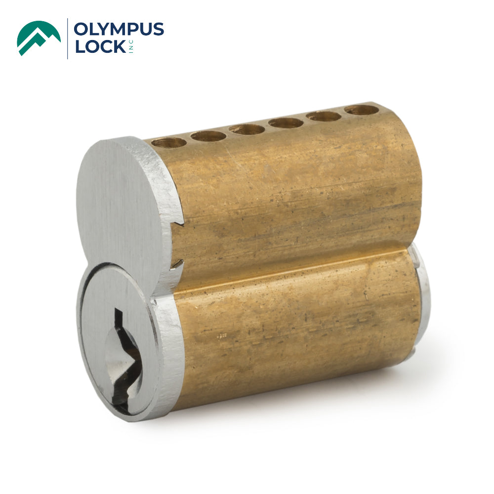 OLYMPUS LOCK  - 207 - 7 Pin SFIC Core - "A" Keyway - Satin Chrome