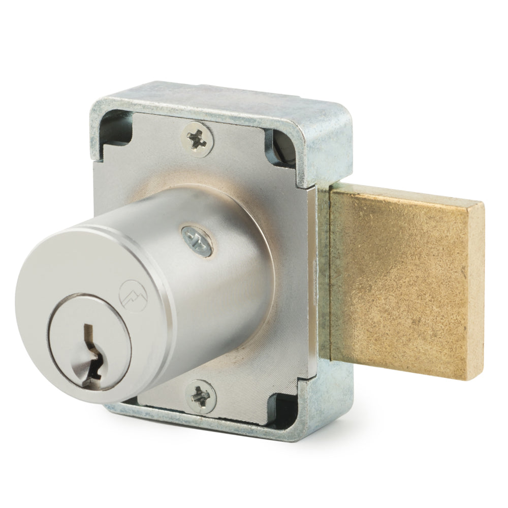 OLYMPUS LOCK  - 500DR - Cabinet Door Deadbolt Lock - CCL R1 - 15/16 Cylinder - Satin Chrome - KA 4T2 - Grade 1