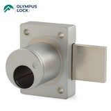 OLYMPUS LOCK  - 700LCA - Cabinet Door Deadbolt Lock - 1-1/8 - No Cylinder - Schlage Prep - 26D - Satin Chrome - Grade 1