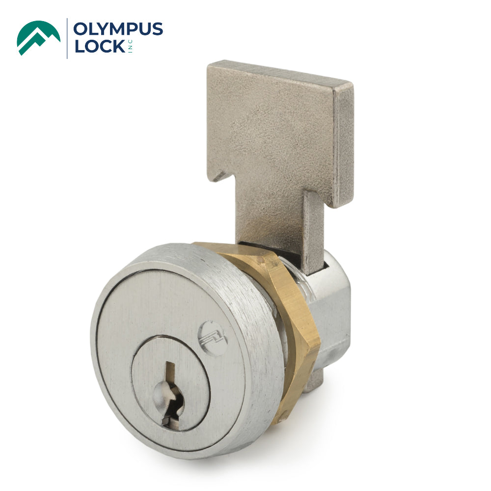 OLYMPUS LOCK  - T37 - T-Bolt Metal Bank Drawer Lock - N Series National - 26D - Satin Chrome - KA 915