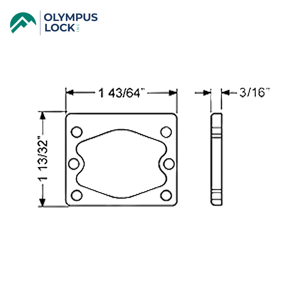 OLYMPUS LOCK  - WP20 ( 3 / 16" ) Spacer For 7/8 Barrel Diameter Locks - White Plastic