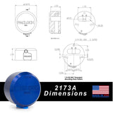 PACLOCK Hidden-Shackle Aluminum Flat Back Hockey-Puck-Style Lock â€œ2173A Series