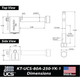 PACLOCK Locking Hitch Pin Kit for 2″, 2.5″, 3″ and Yakima Bike Racks “KT-UCS-80A-250-YK-1” Series