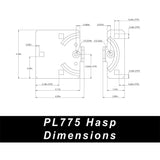 PACLOCK Double-Coated Steel Short-Side-Style Hasp “PL775” Series