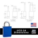 PACLOCK Heavy-Duty Aluminum Padlock “UCS-3A” Series