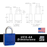 PACLOCK Ultra-Heavy-Duty Aluminum Padlock “UCS-4A” Series