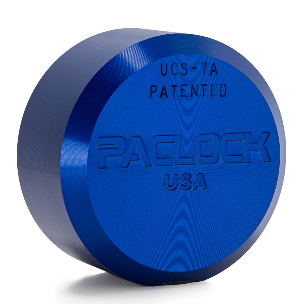 PACLOCK Hidden-Shackle Aluminum Flat Back Hockey-Puck-Style Lock â€œUCS-7A Series