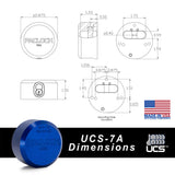 PACLOCK Hidden-Shackle Aluminum Flat Back Hockey-Puck-Style Lock â€œUCS-7A Series