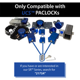 PACLOCK Hidden-Shackle Aluminum Flat Back Hockey-Puck-Style Lock â€œUCS-7A Series