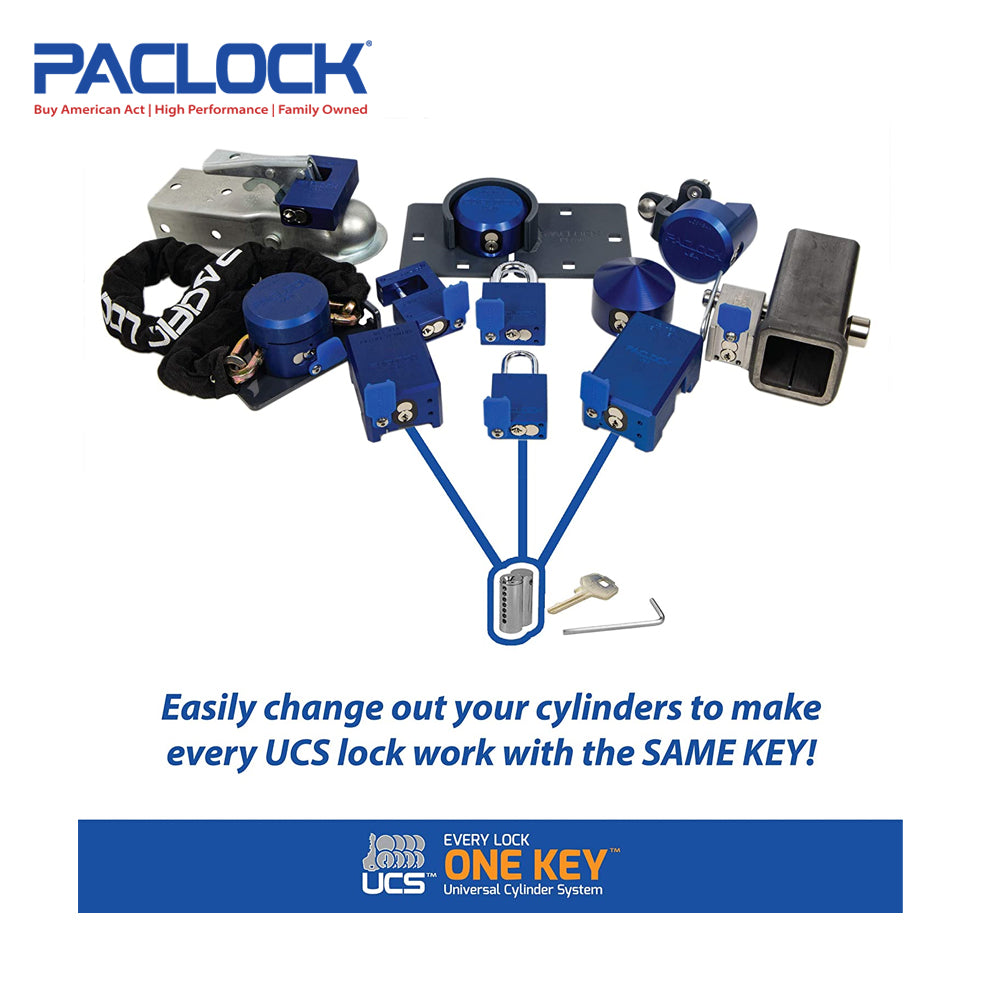 PACLOCK UCS Keyed Alike Cylinders Starter Pack 5 Pack Cylinders w/5 Keys  KA5-5