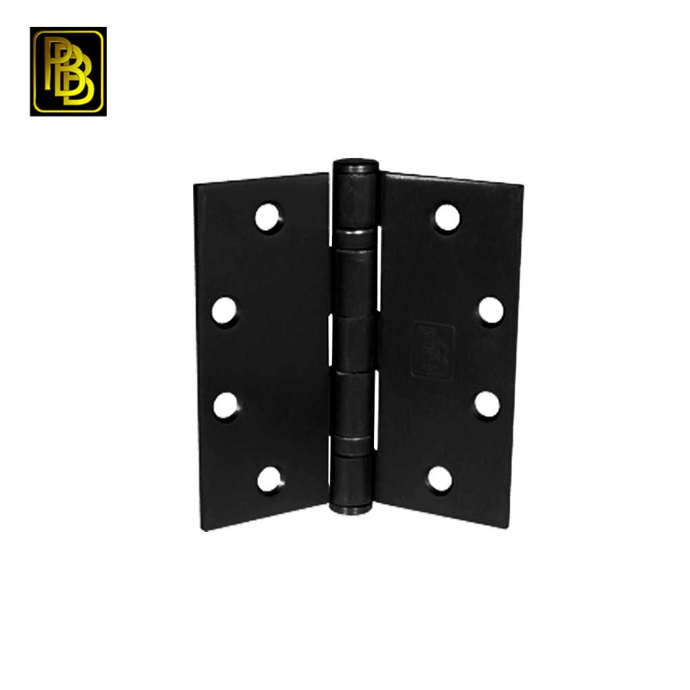 PBB - PB814040800 - Plain Bearing Full Mortise 4.0x4.0" 800 US1D Black Powder Coat Architectural Steel Hinge