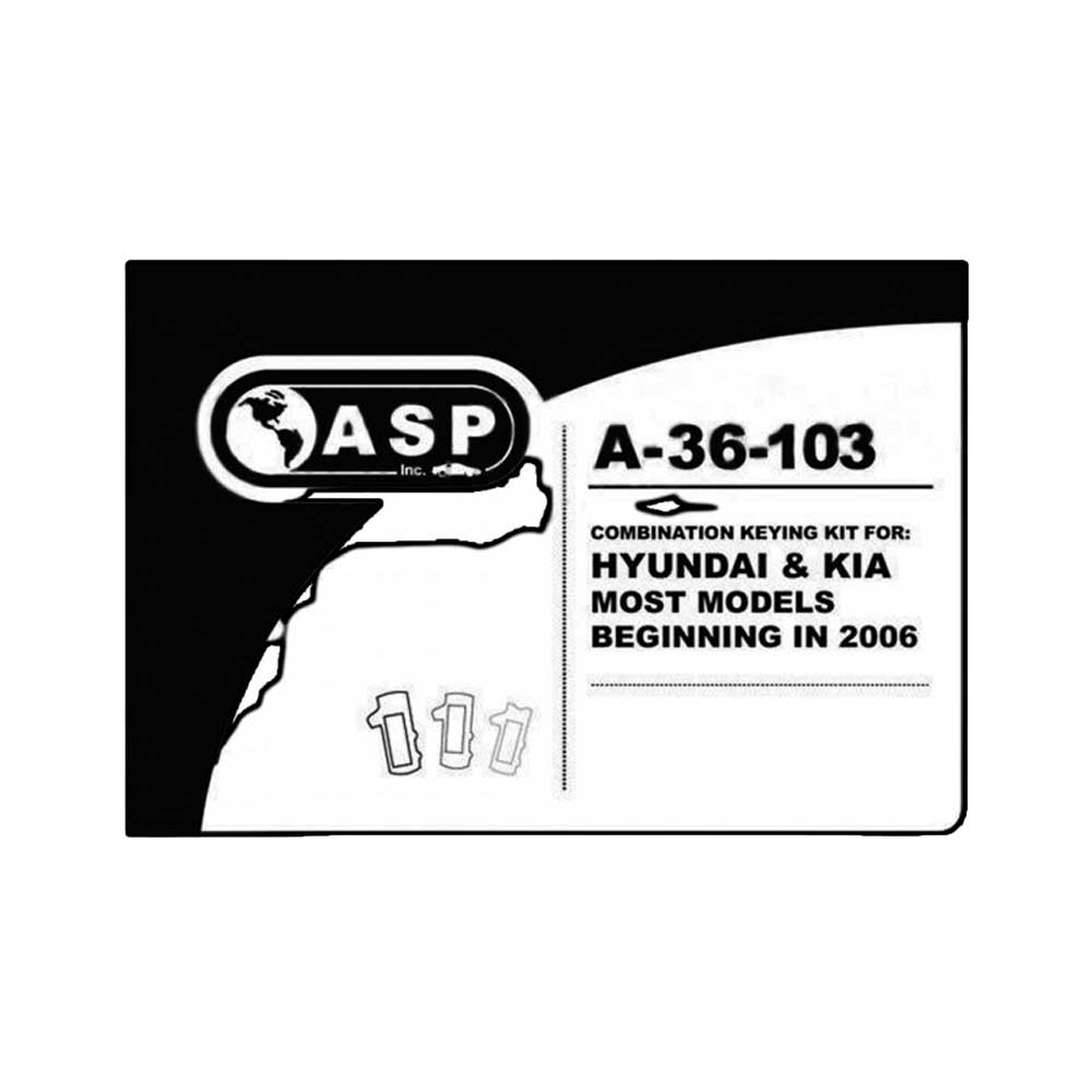 2006 - 2015 ASP Hyundai/Kia Combination Keying Kit (A-36-103)