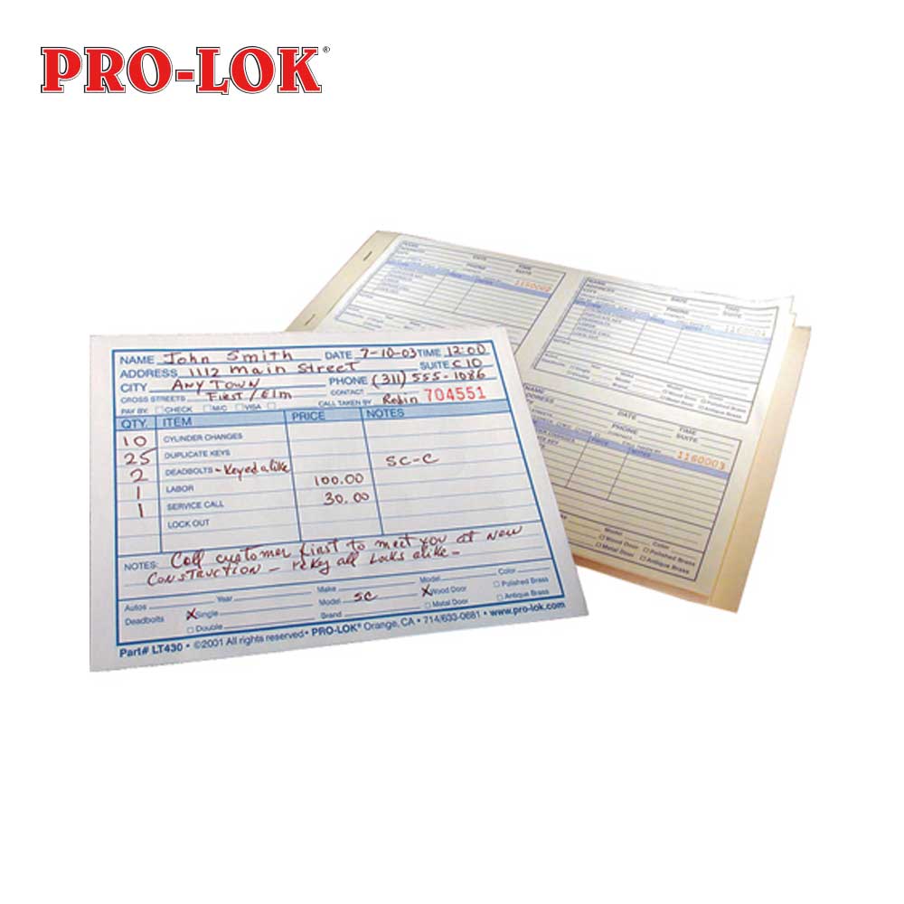 PRO-LOK Service Call Dispatch Book (LT430)