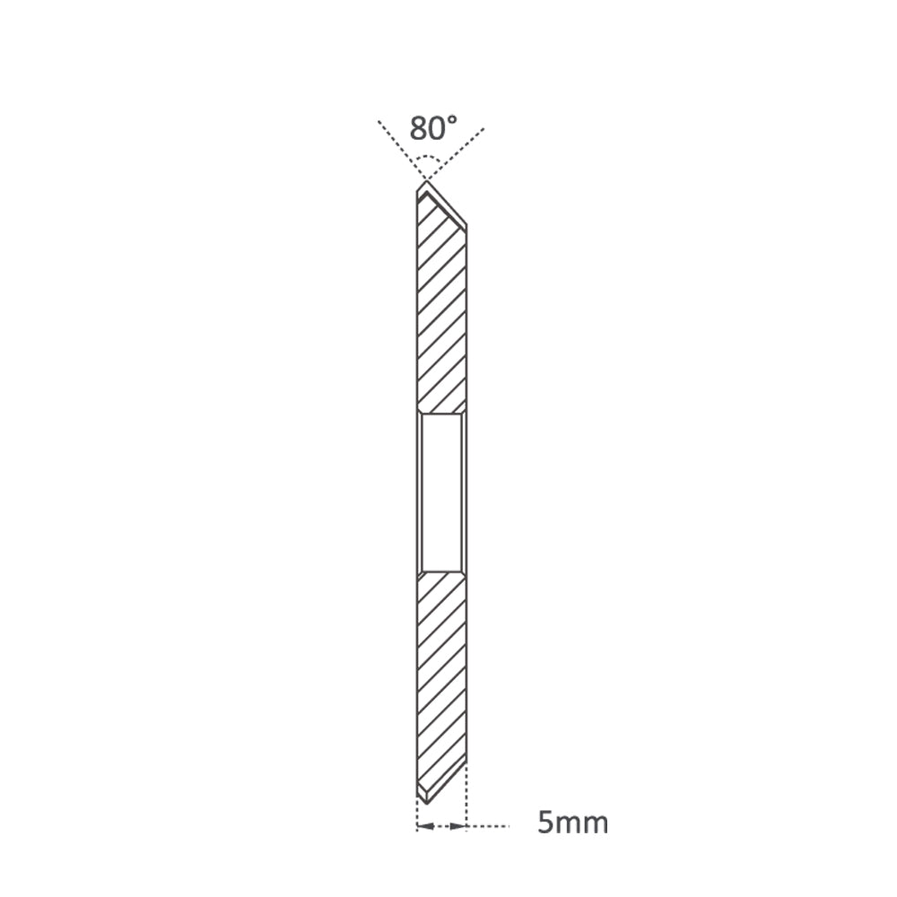 High Grade HSS M35 80mm (80Â°) Angle Milling Cutter for Ilco, JMA, Rytan & Silca - P-1049