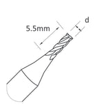 High Grade Carbide - 2.5mm - End Mill Cutter - for Condor XC Mini Plus, Condor Dolphin, Miracle A7, Miracle A9, SEC-E9, Triton - P-1326