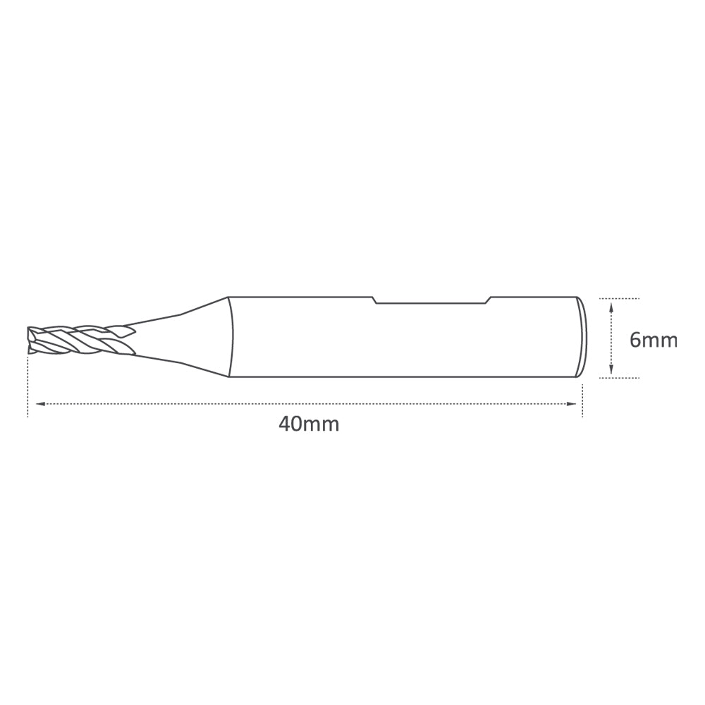 High Grade Carbide - 2.5mm - End Mill Cutter - for Condor XC Mini Plus, Condor Dolphin, Miracle A7, Miracle A9, SEC-E9, Triton - P-1326