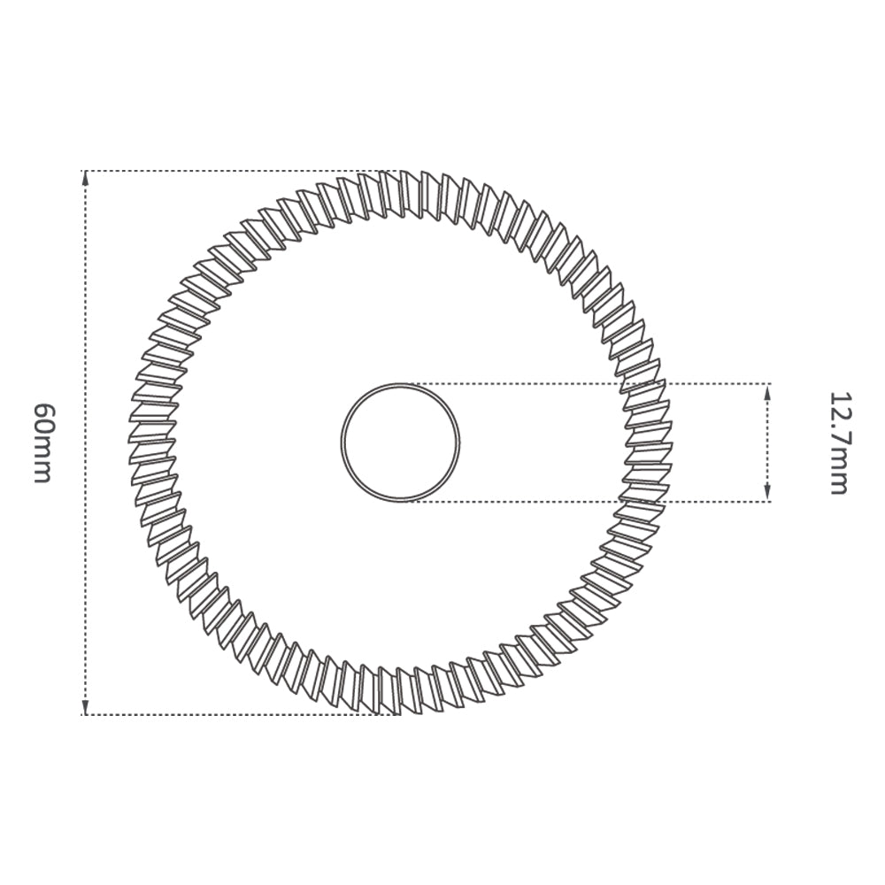 High Grade HSS M35-Coating 60mm (80Â°) Angle Milling Cutter for Gladaid GL & Silca Delta - P-1466