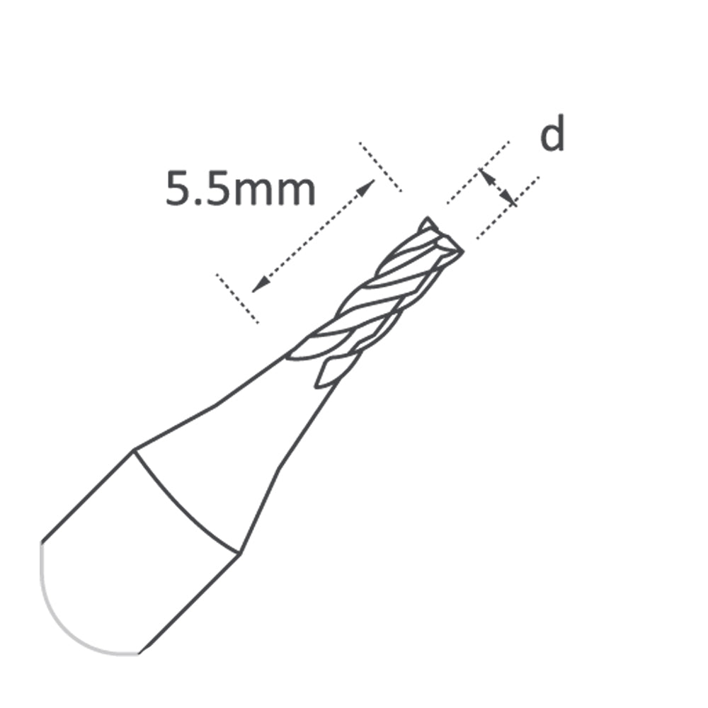 High Grade Carbide 1.9mm End Mill Cutter for Condor, Miracle, SEC-E9 & Triton - P-3512