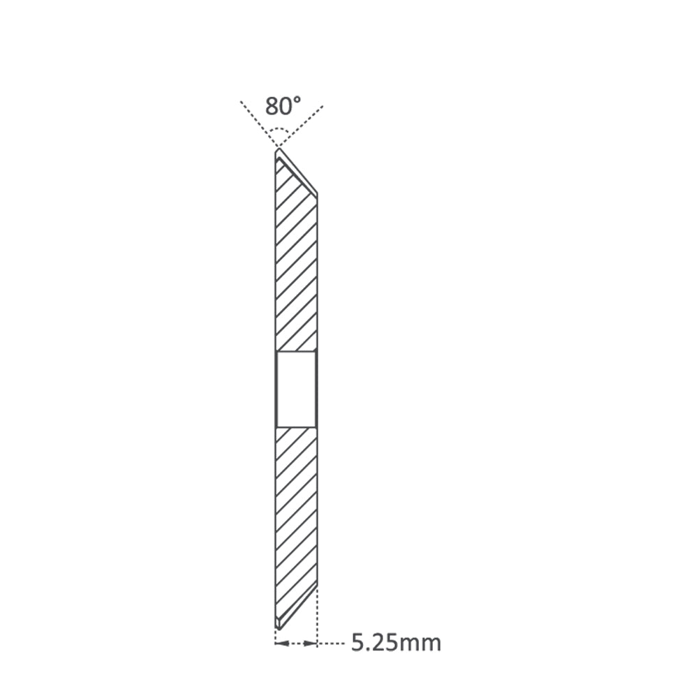 High Grade HSS M35 60.4mm (80Â°) Angle Milling Cutter for Ilco KD14, JMA ECCO & Keyline 101 - P-721